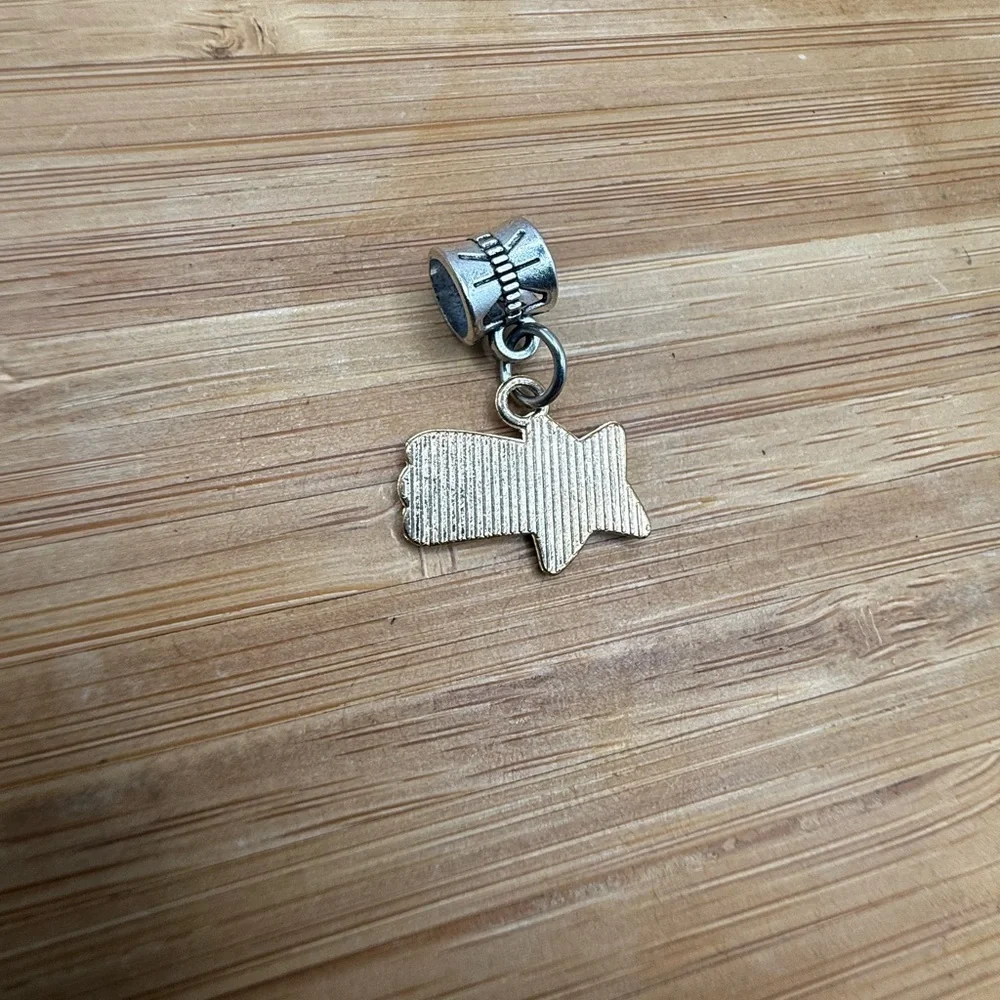 Yellow‎ Star Charm with Wings for bracelet or necklace